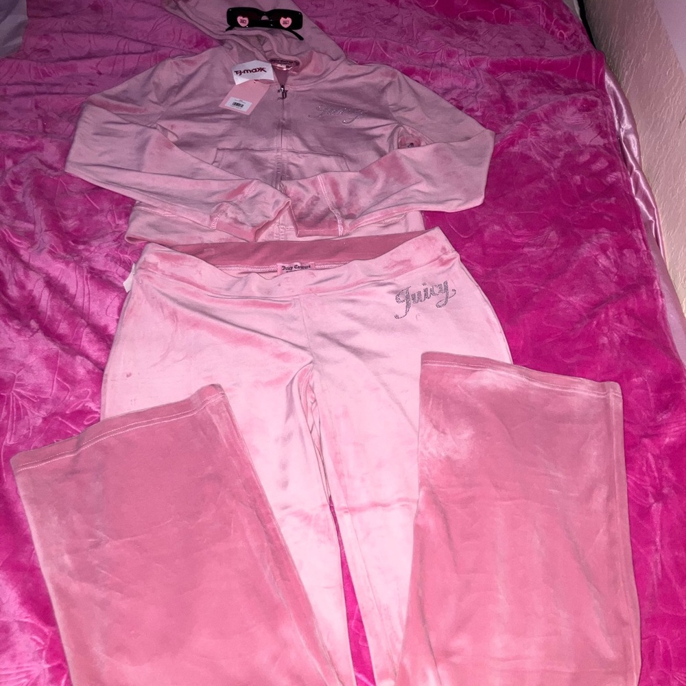 Juicy Couture Rose Pink OG Velour Tracksuit